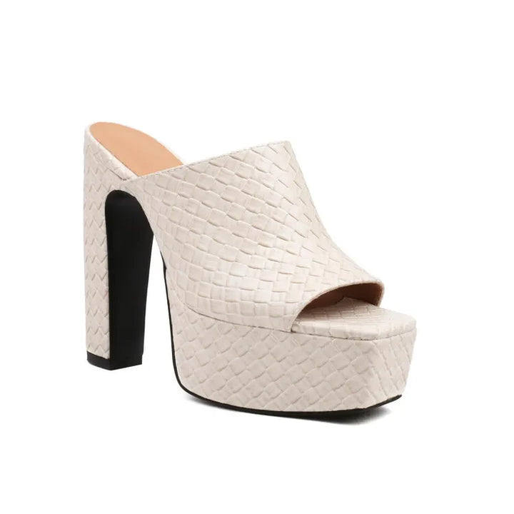 Bianca Leather Platform Sandals