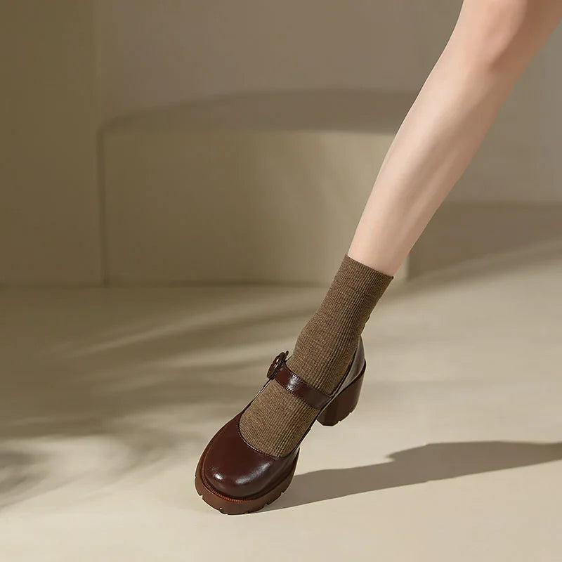 Amelia™ | Mary Jane T-Strap Heels