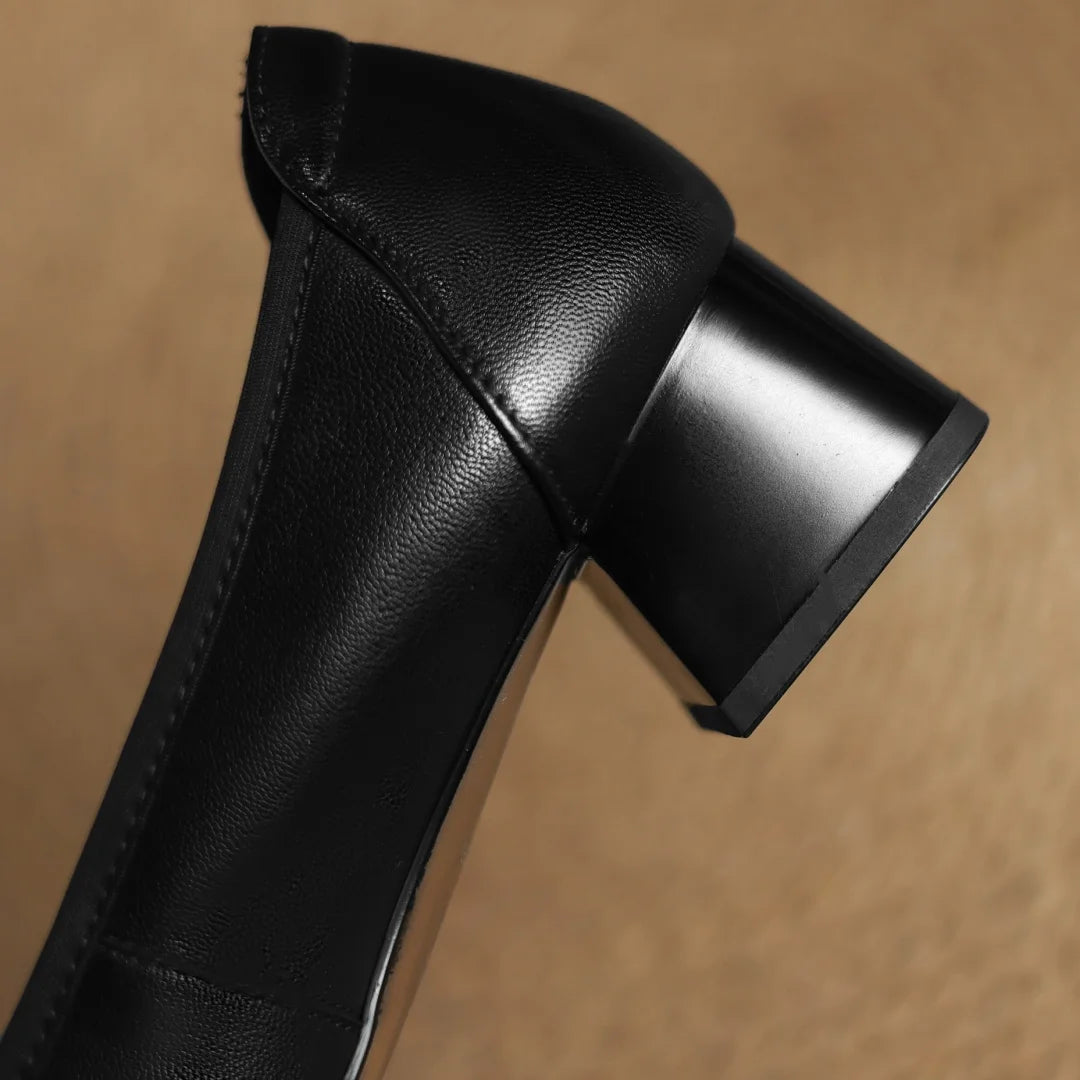 Aura Leather Toe Flats