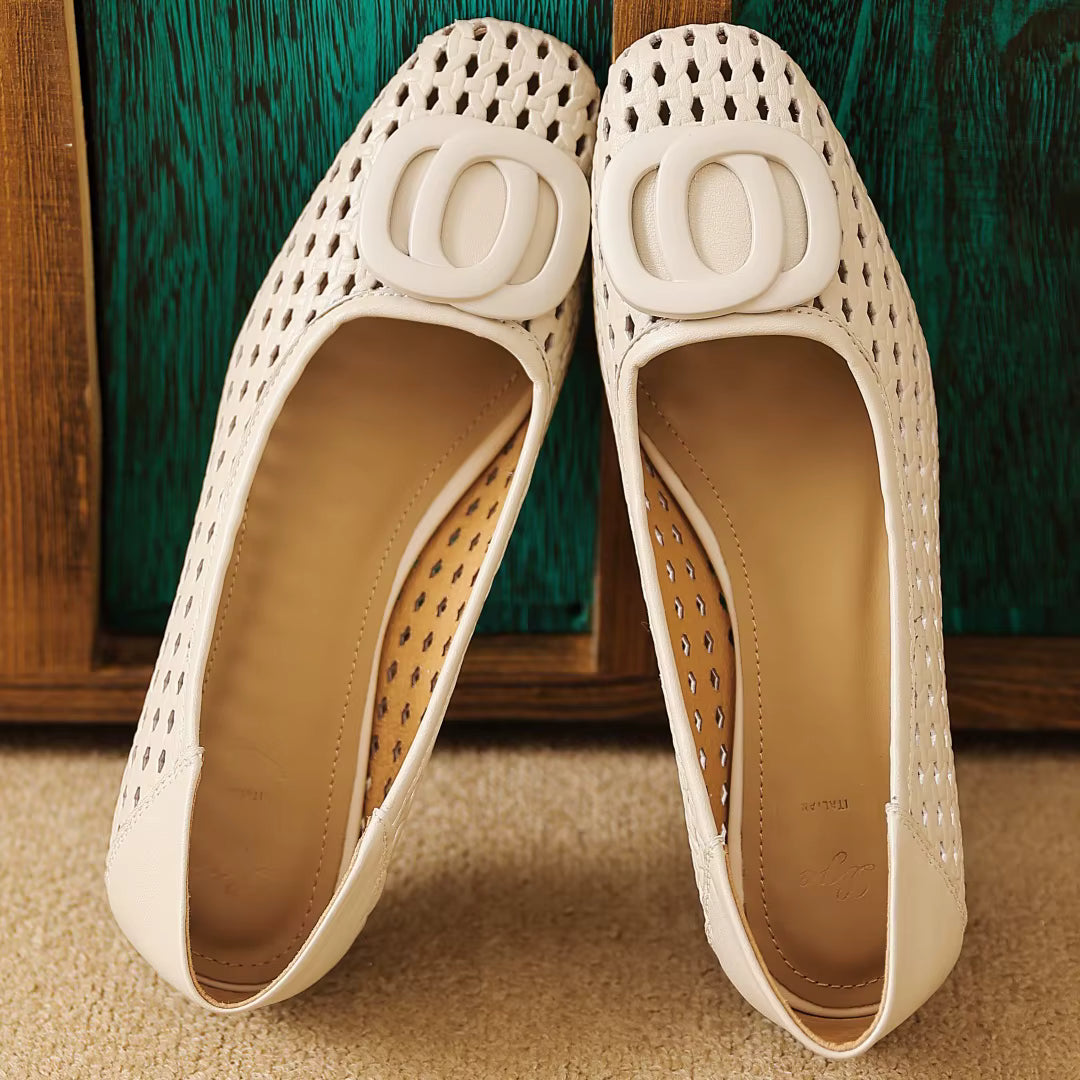 Opium Woven Leaher Flats