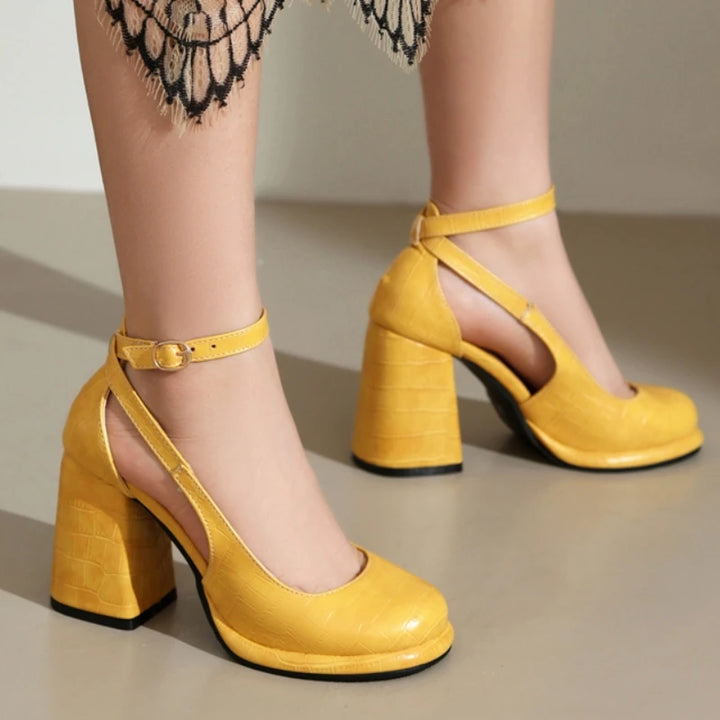 Camille™ | Warm Brown Mary Jane Heels