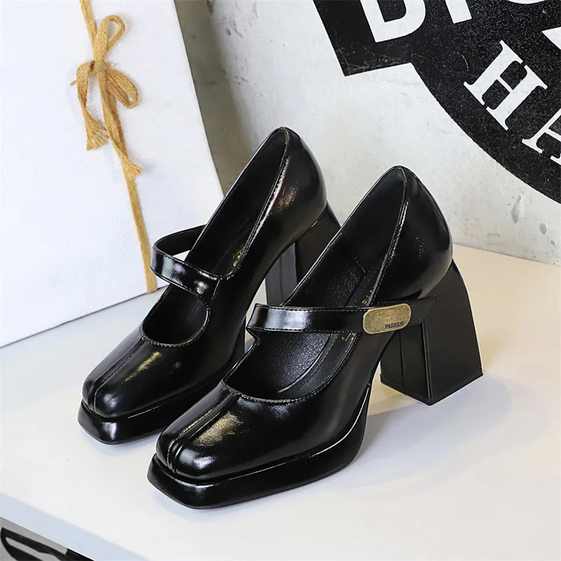 Elena™ | Chunky T-Strap Mary Jane Heels