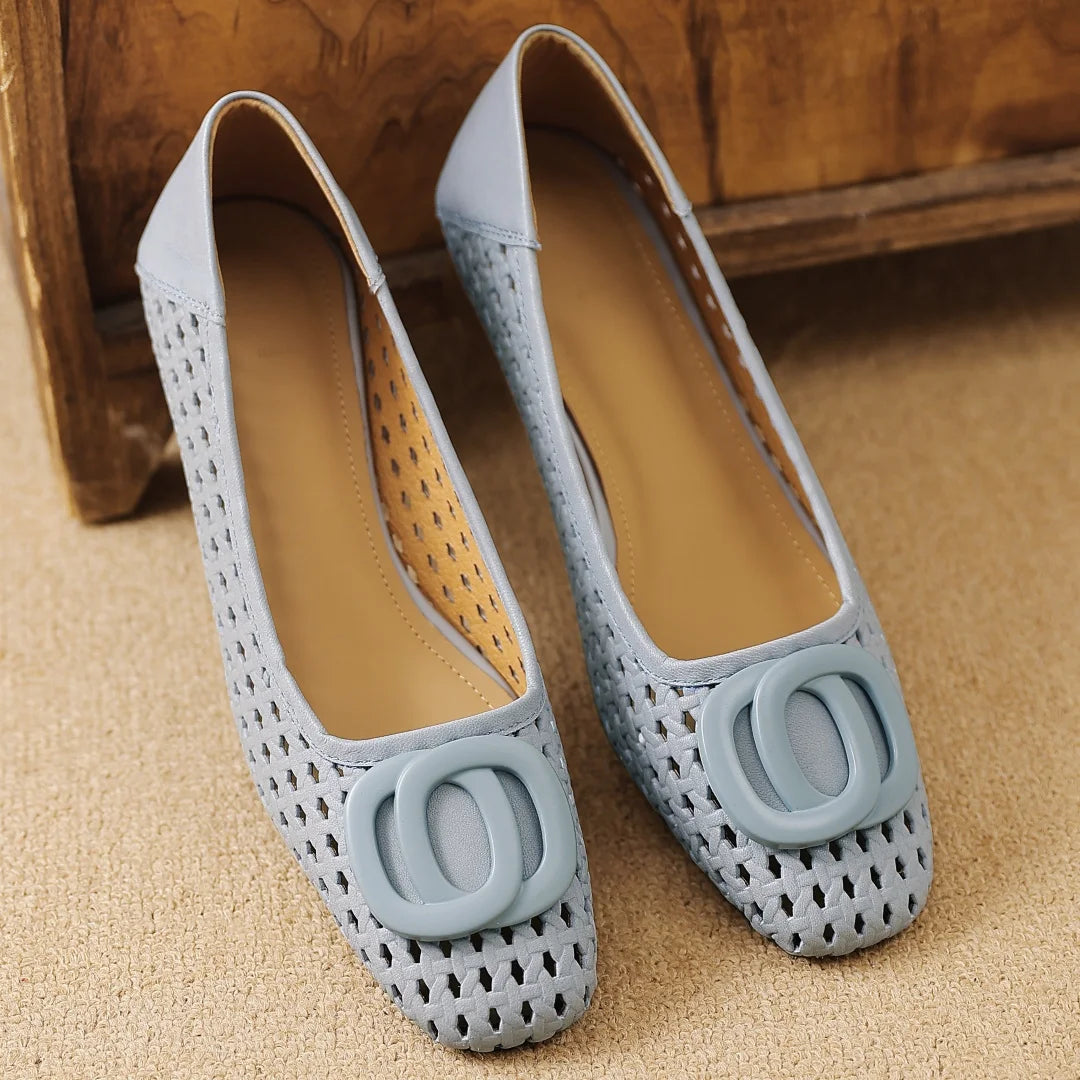 Opium Woven Leaher Flats