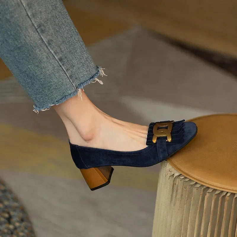 Celine Suede Heels