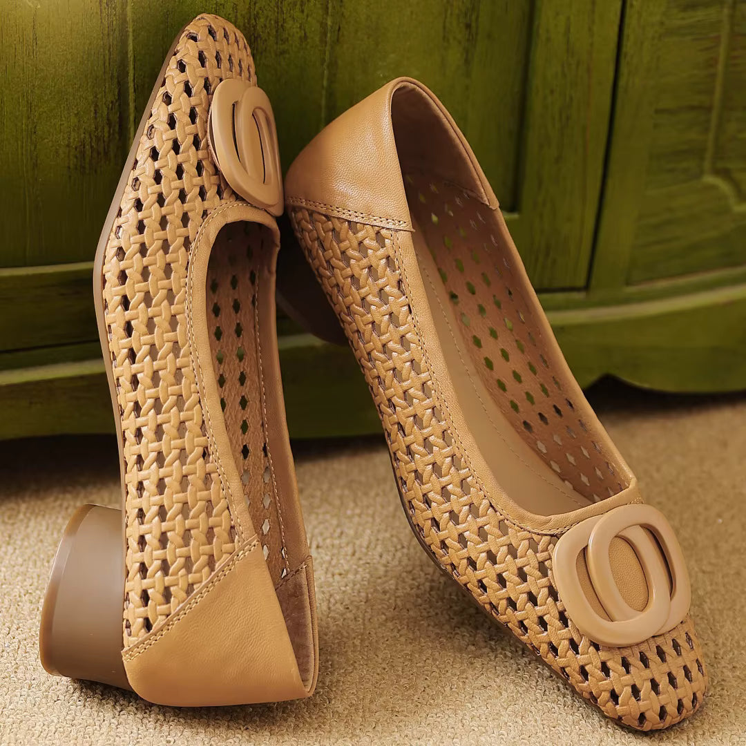 Opium Woven Leaher Flats