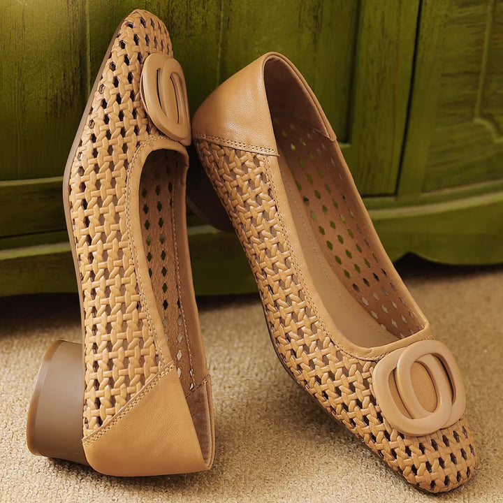 Opium Woven Leaher Flats