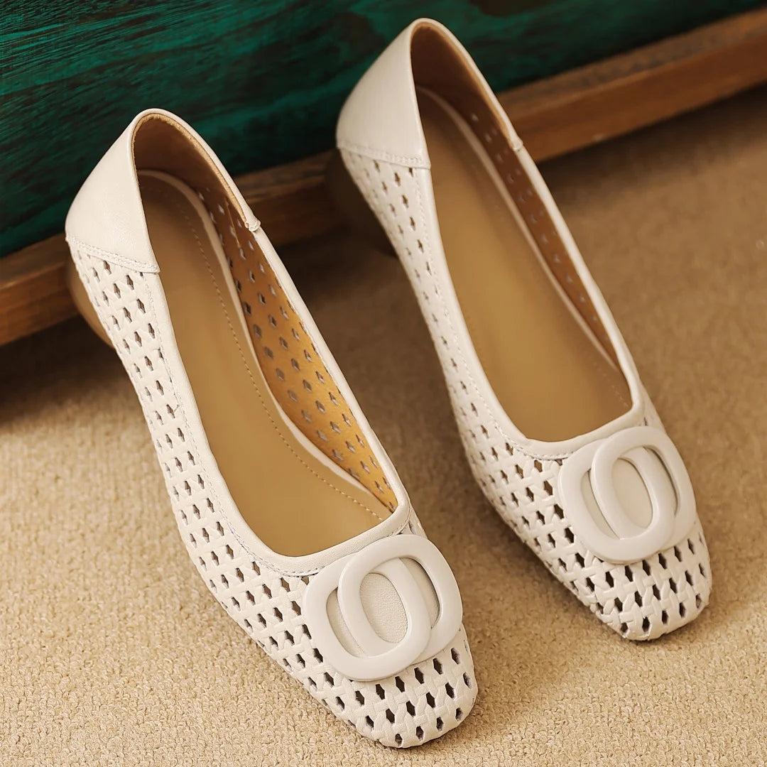 Opium Woven Leaher Flats