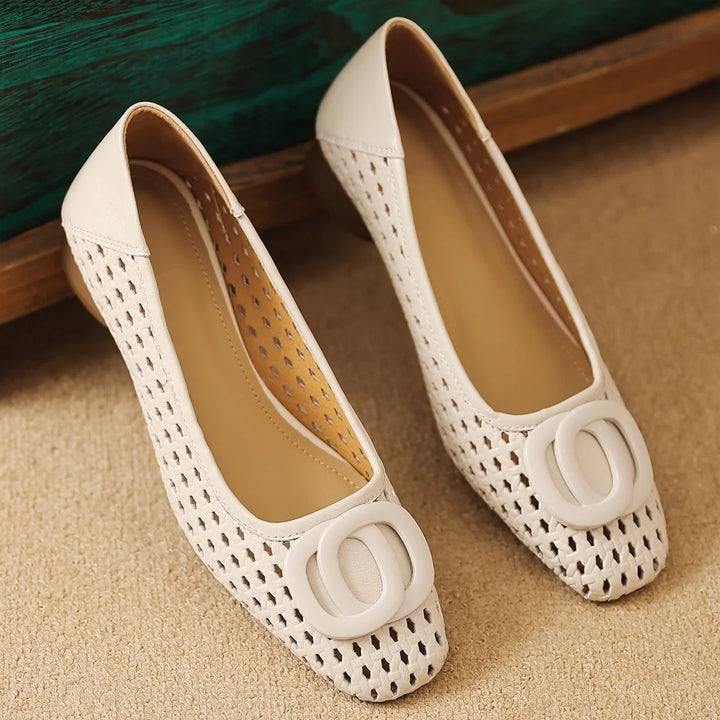 Opium Woven Leaher Flats