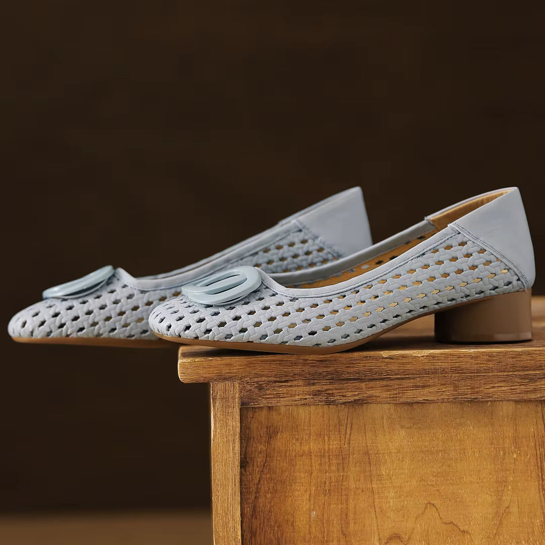 Opium Woven Leaher Flats