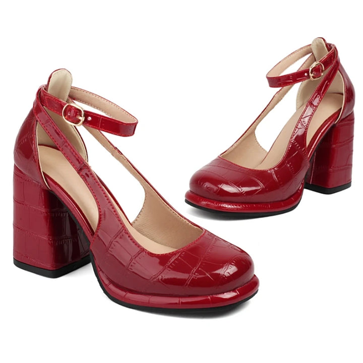 Camille™ | Warm Brown Mary Jane Heels