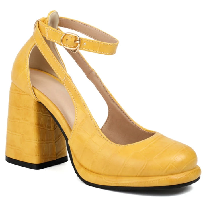 Camille™ | Warm Brown Mary Jane Heels