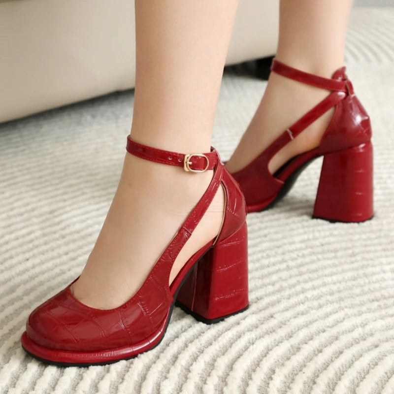 Camille™ | Warm Brown Mary Jane Heels