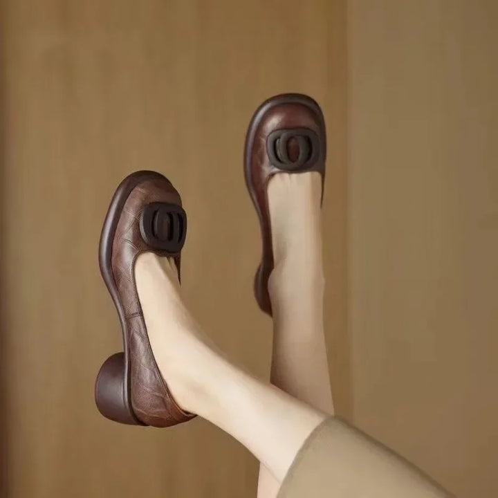 Opium Chunky Leather Heels