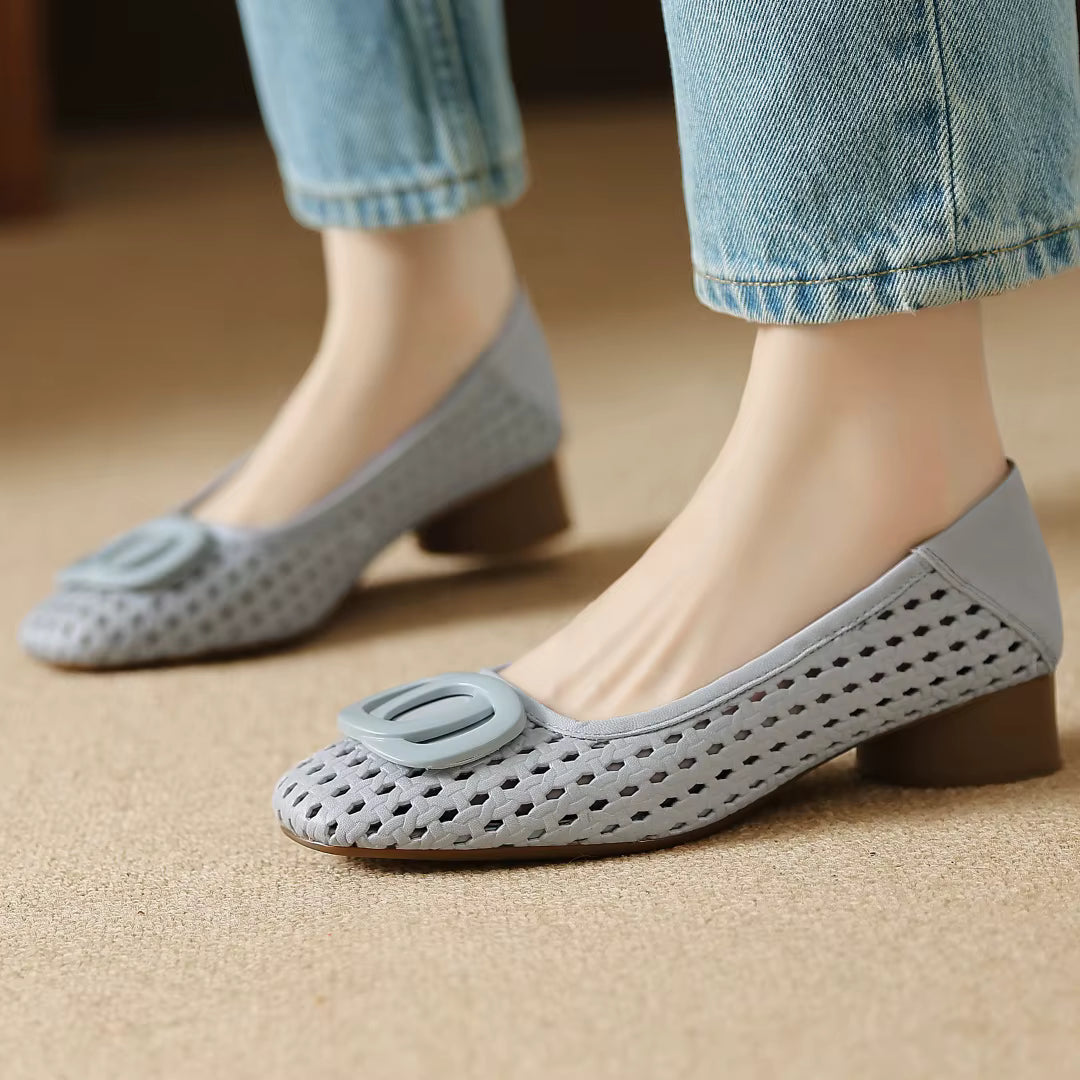 Opium Woven Leaher Flats