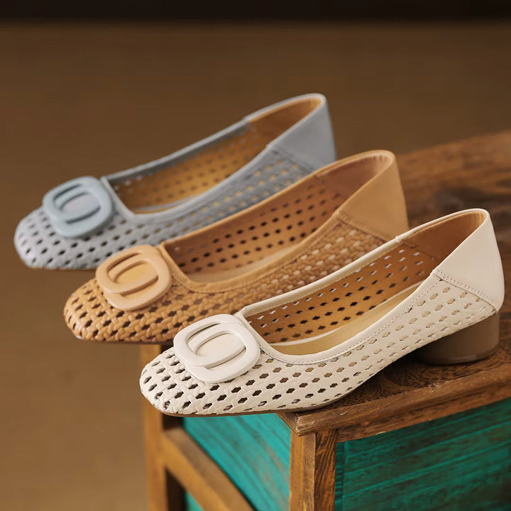 Opium Woven Leaher Flats