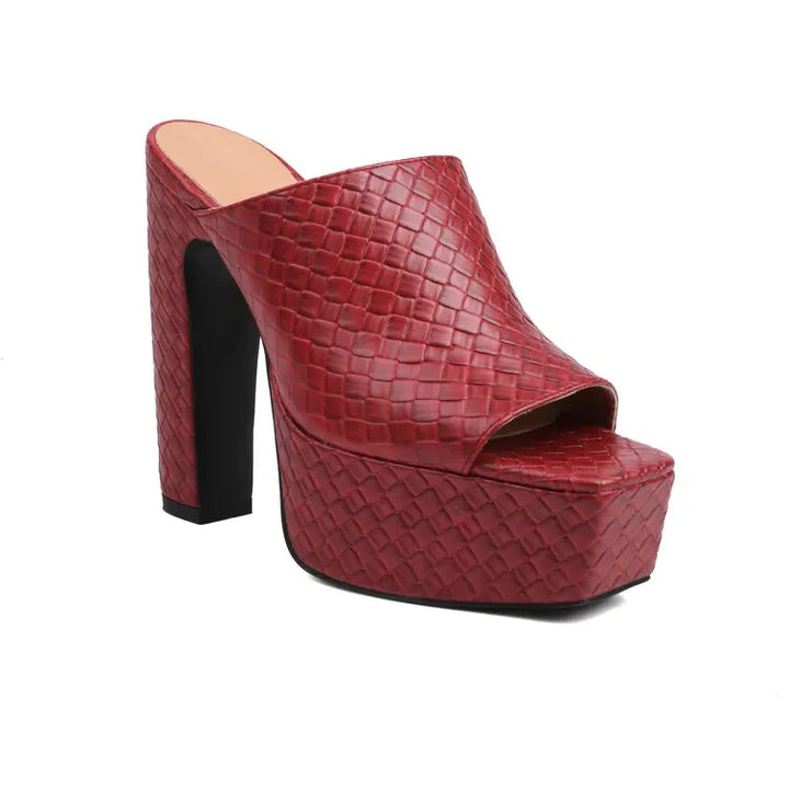 Bianca Leather Platform Sandals