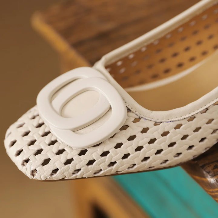 Opium Woven Leaher Flats