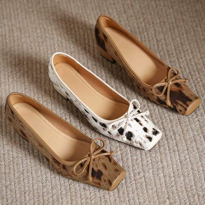 Savanna Leather Ballet Heels