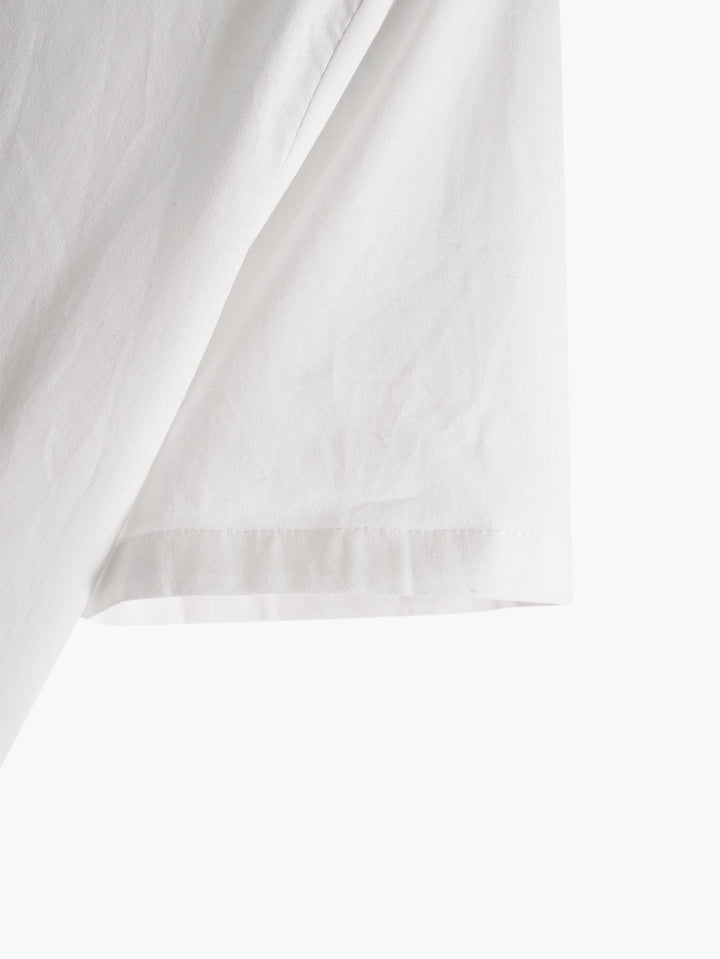 Linen Look Basic T-shirt & Straight Linen Pants