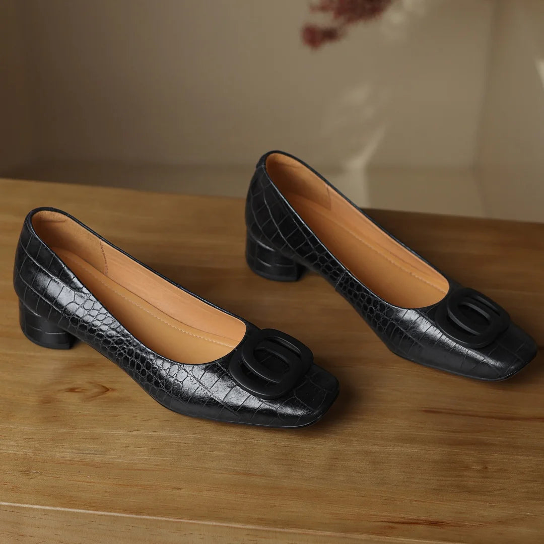 Opium Croc Leather Flats