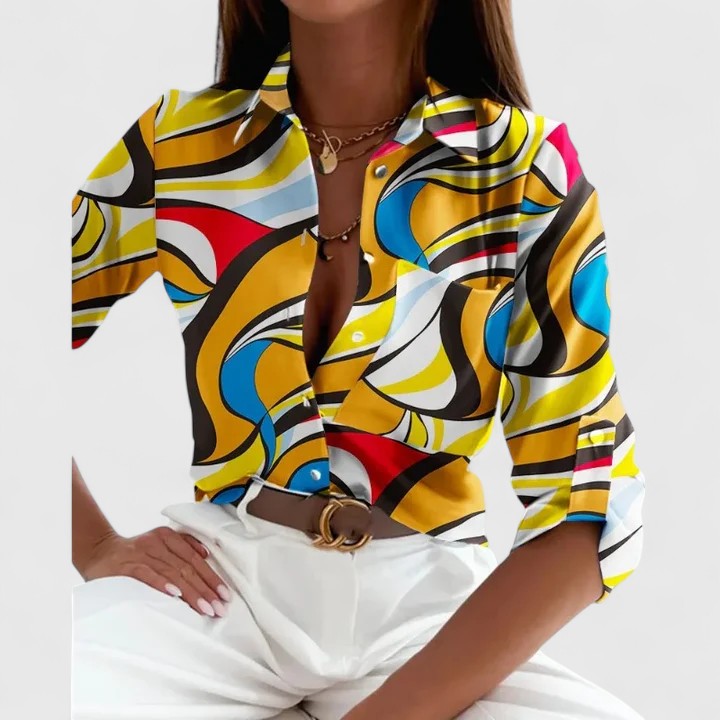 Clara | Elegant Long Sleeve Blouse