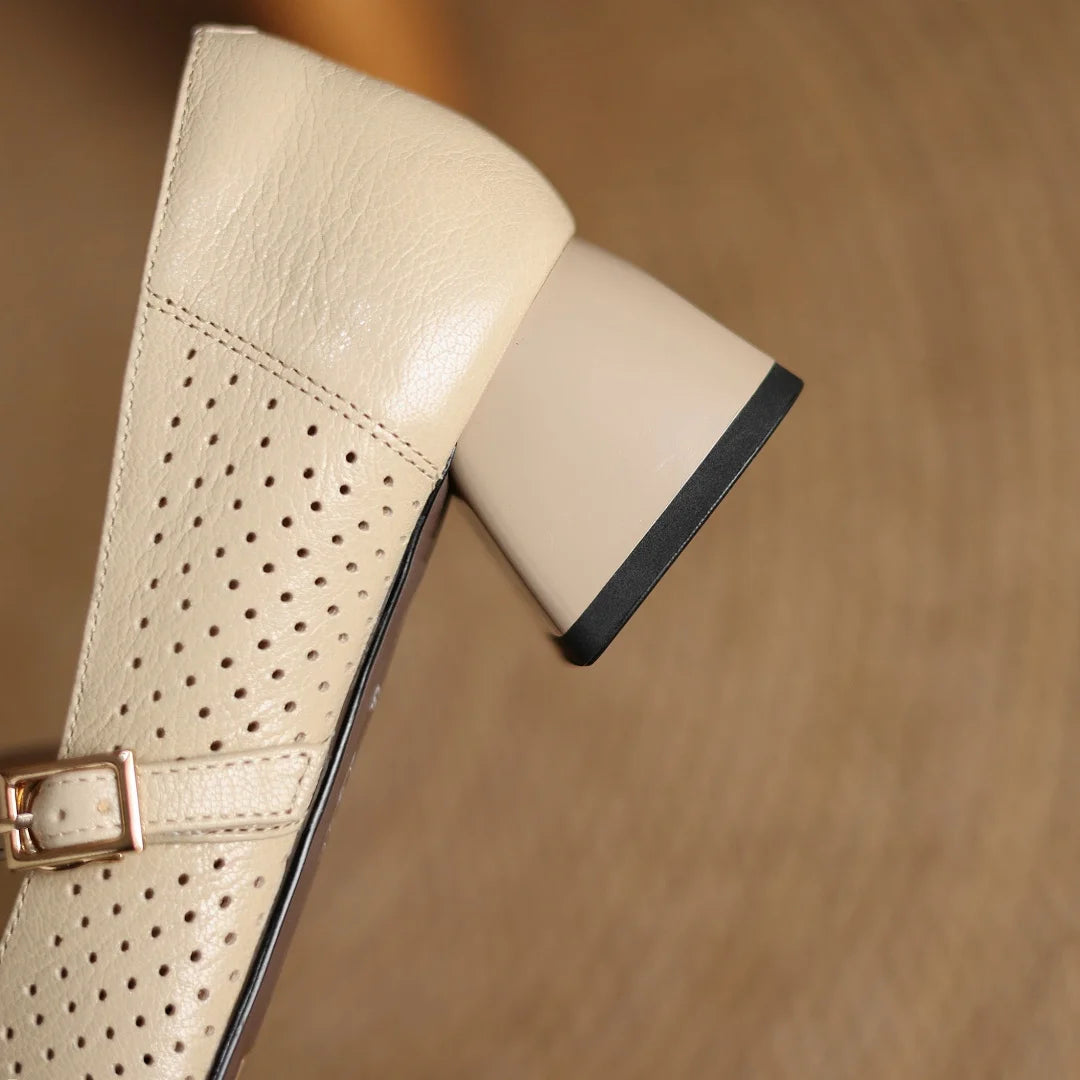 Rosalie Genuine Leather Heels