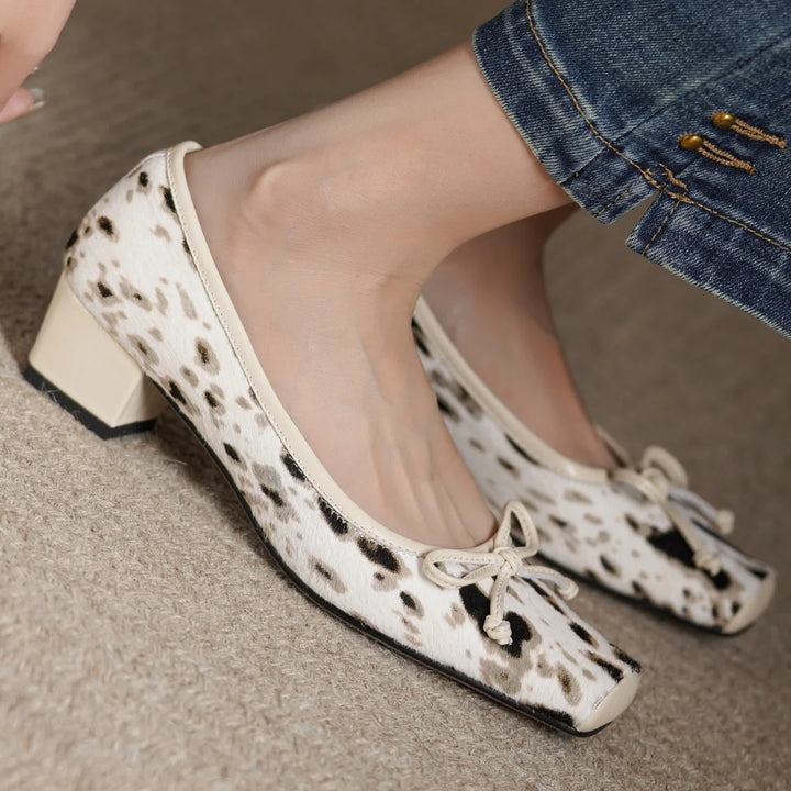 Savanna Leather Ballet Heels
