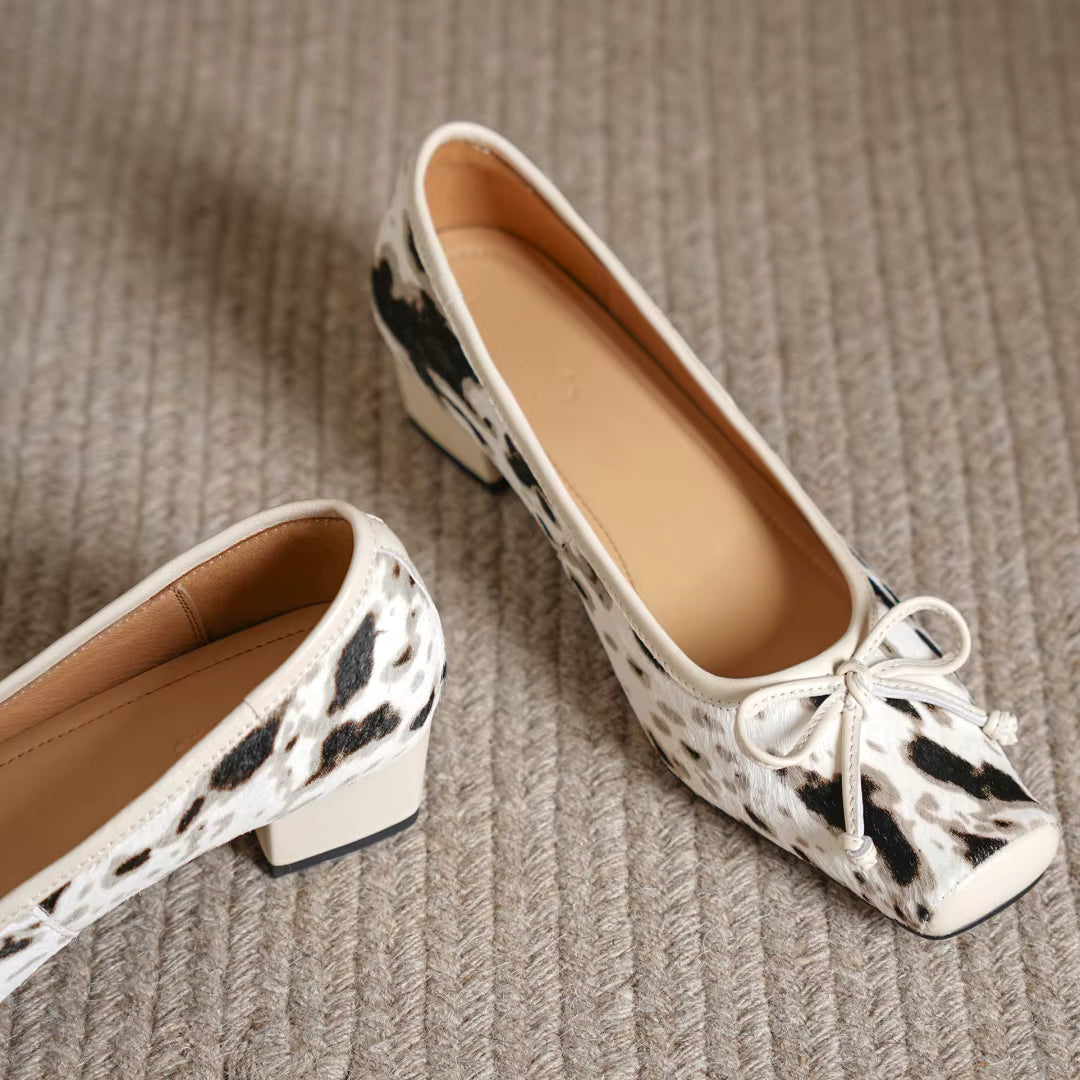 Savanna Leather Ballet Heels