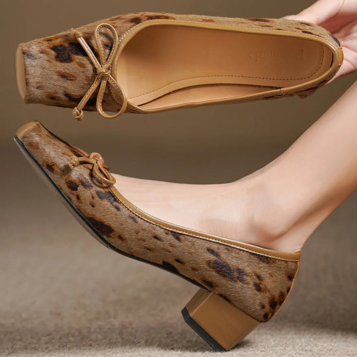 Savanna Leather Ballet Heels