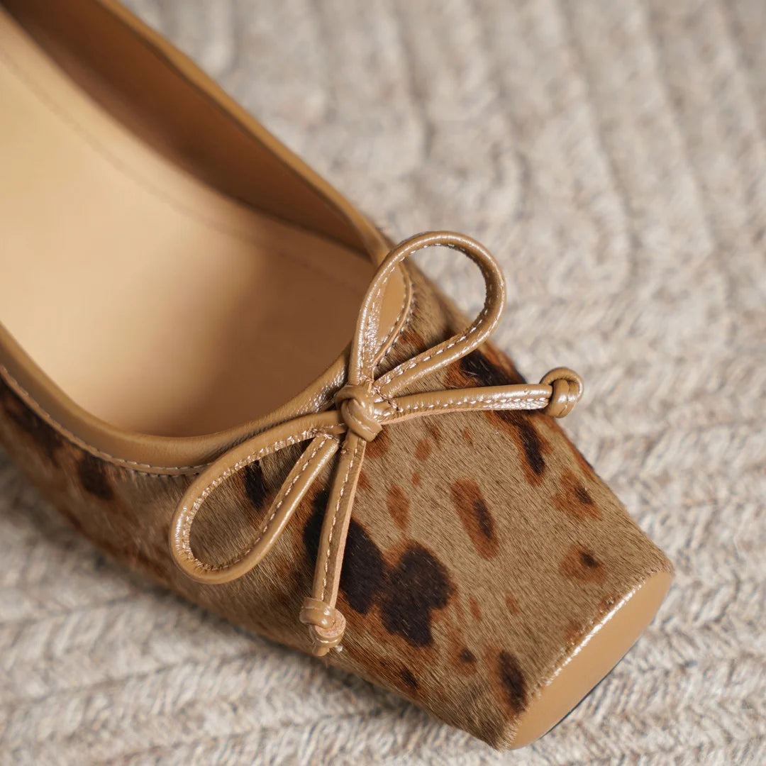 Savanna Leather Ballet Heels