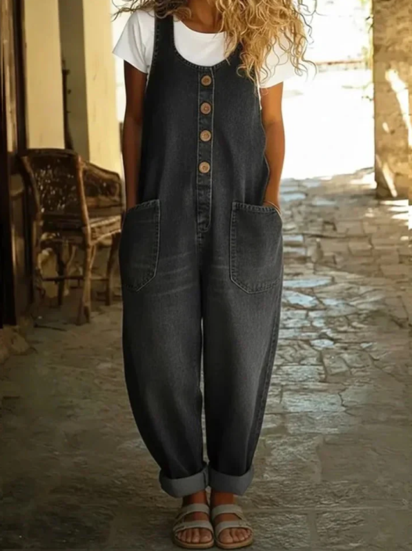 Saylor - Vintage Soft Cotton Denim Overalls