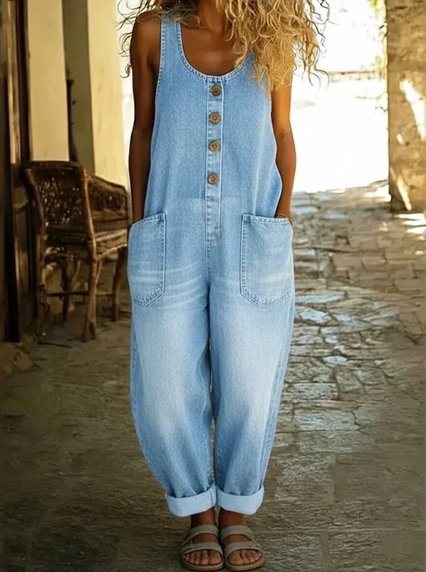 Saylor - Vintage Soft Cotton Denim Overalls