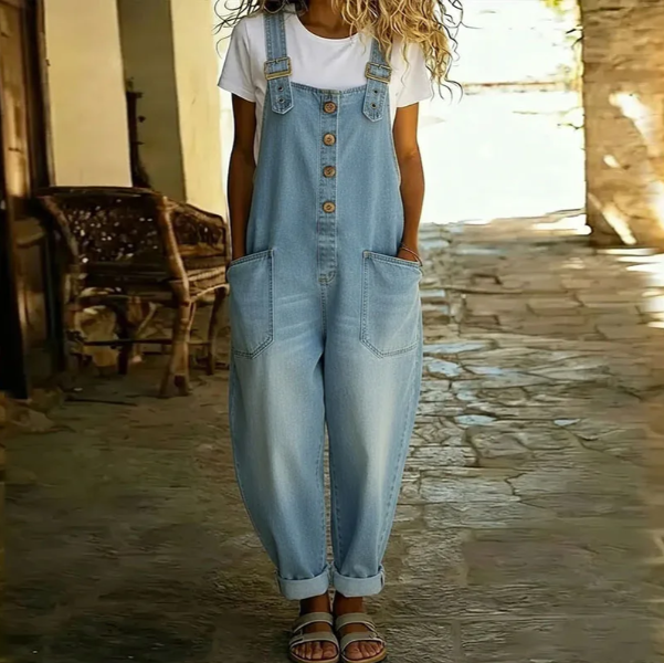 Saylor - Vintage Soft Cotton Denim Overalls