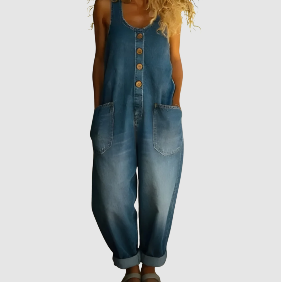 Saylor - Vintage Soft Cotton Denim Overalls