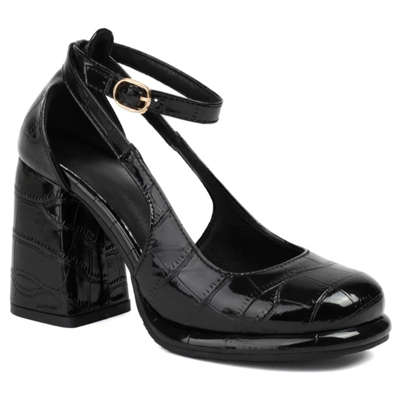 Camille™ | Warm Brown Mary Jane Heels