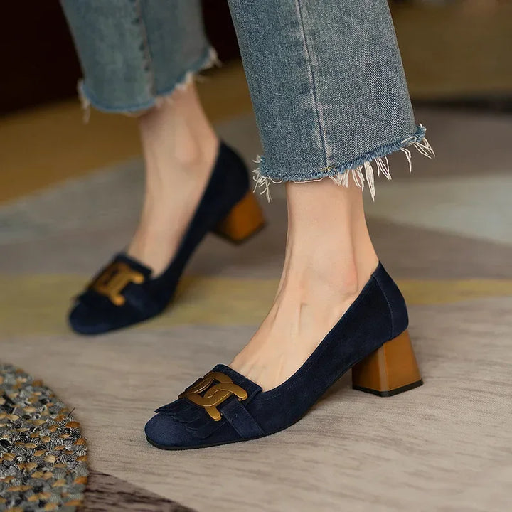 Celine Suede Heels