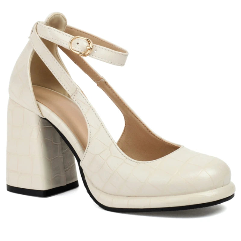 Camille™ | Warm Brown Mary Jane Heels
