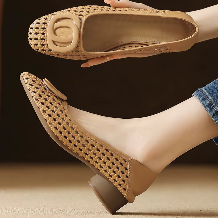 Opium Woven Leaher Flats