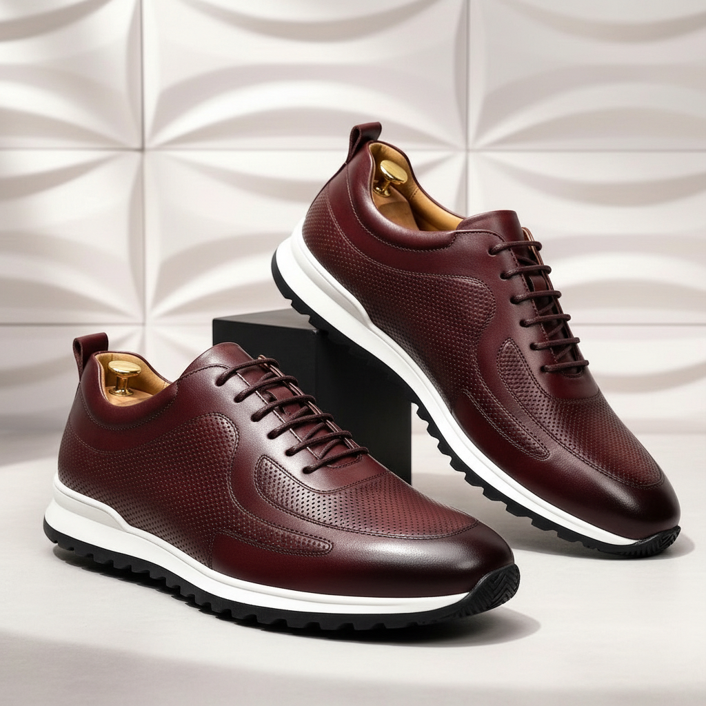 Lussu Cowhide Leather Sneakers