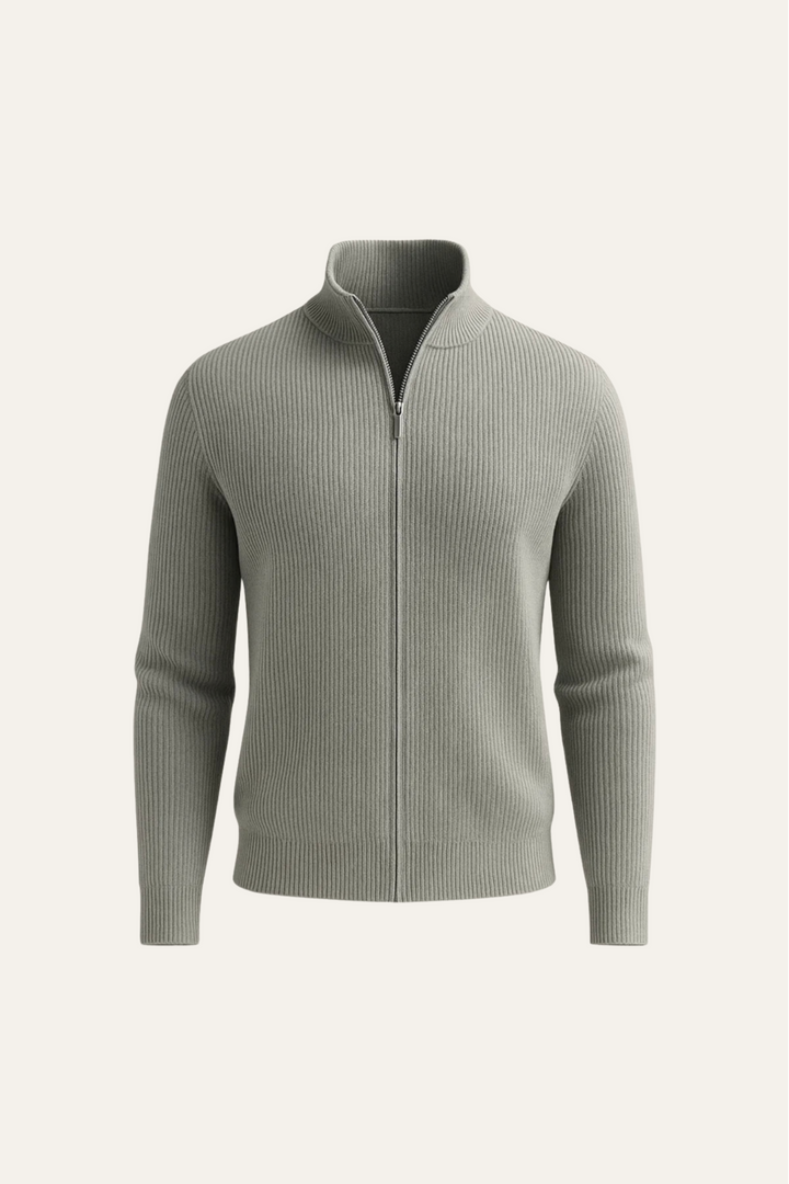 Roma Cashmere Cardigan Grey Green