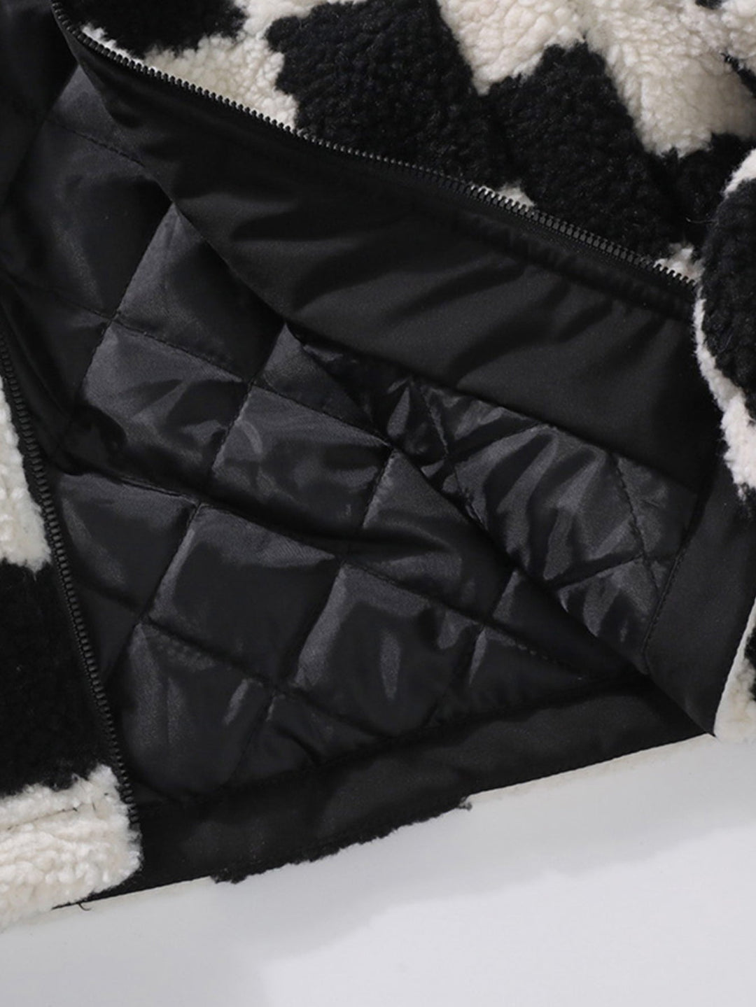 Teddy Fleece Checkered Jacket