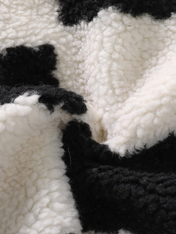 Teddy Fleece Checkered Jacket