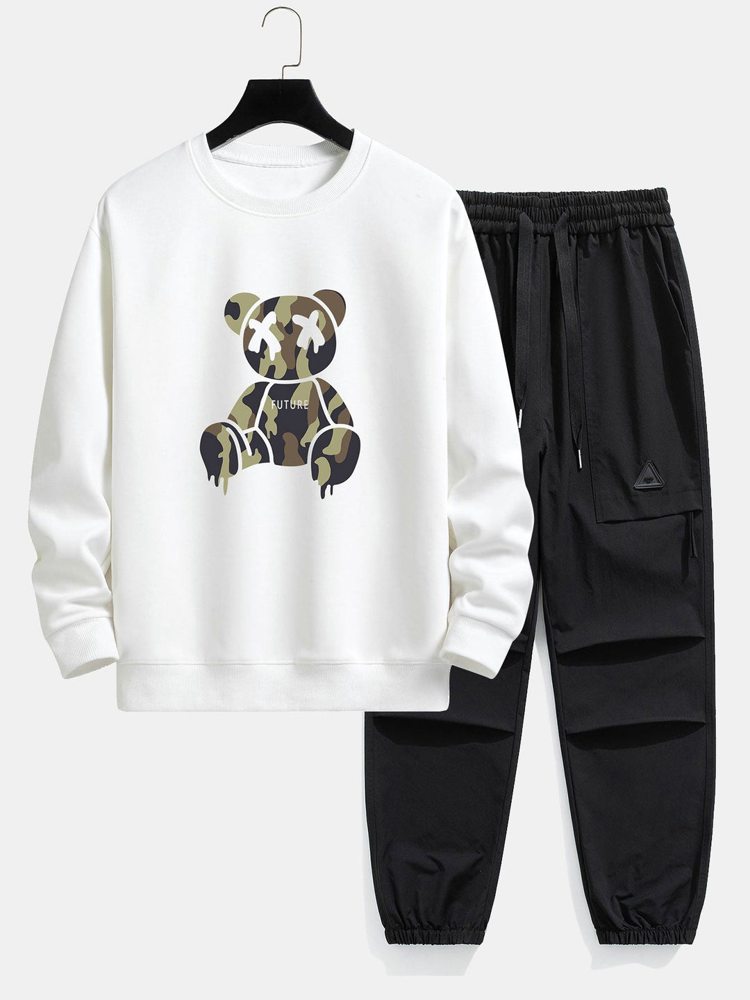 Camouflage Oplosbare Beerprint Relax Fit Sweatshirt & Koord Joggingbroek