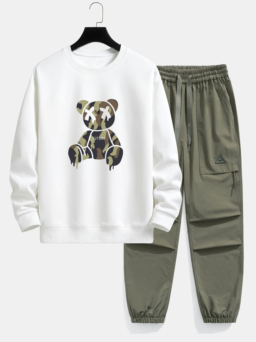 Camouflage Oplosbare Beerprint Relax Fit Sweatshirt & Koord Joggingbroek