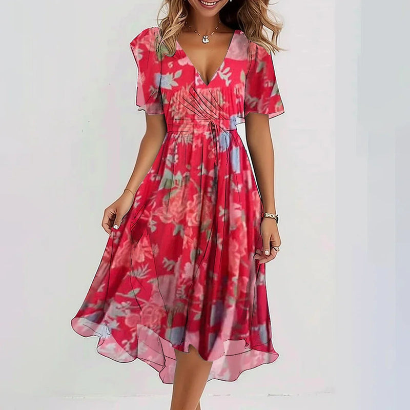 Naomie™ - Elegant Flowing Midi Dress