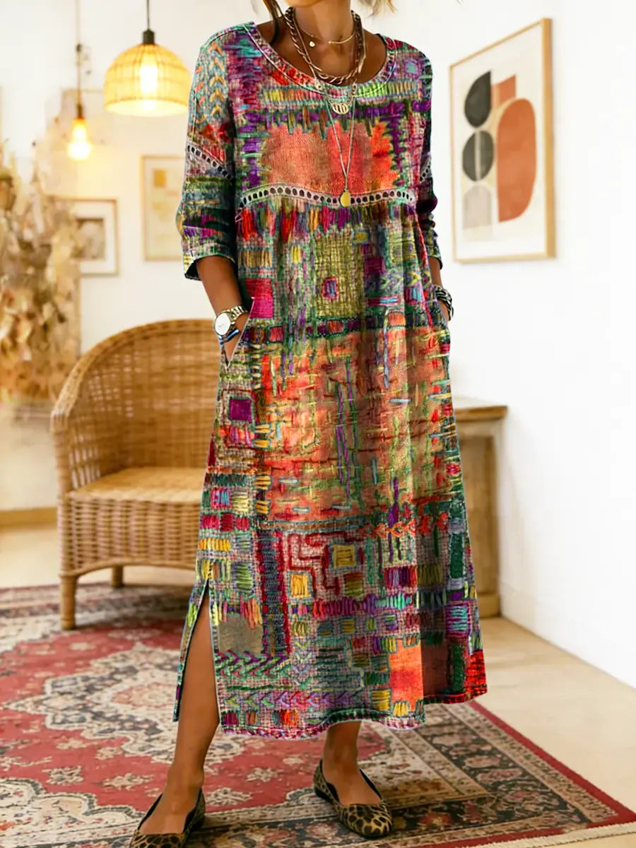 Zafira | Print Boho Maxi Dress