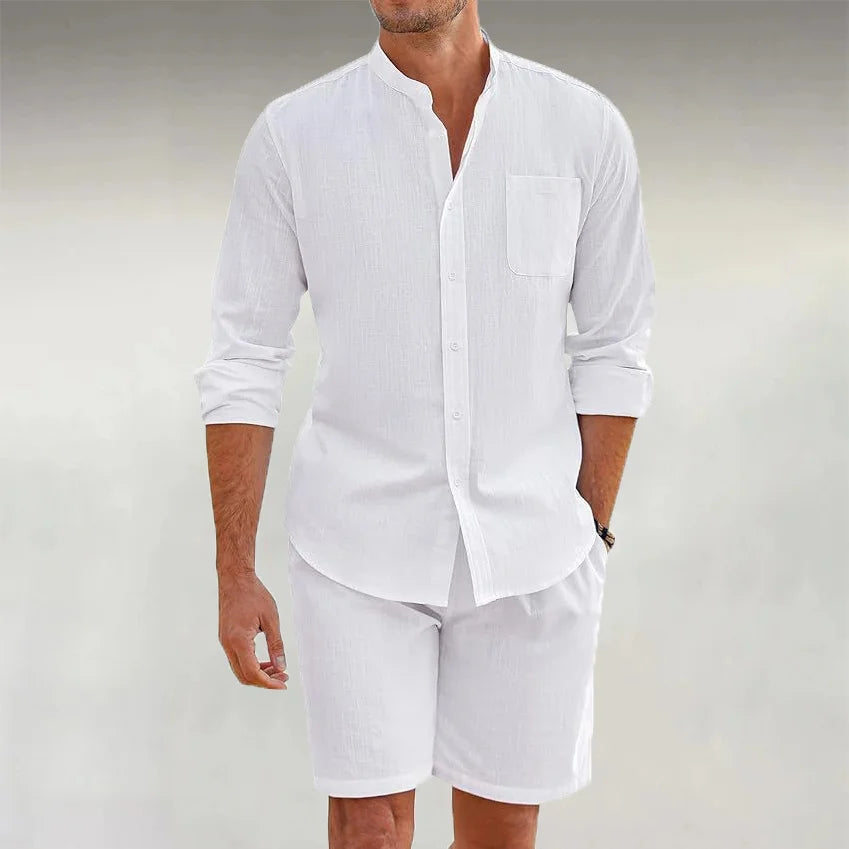 Matteo l Linen Summer Set l Relaxed Shirt & Shorts