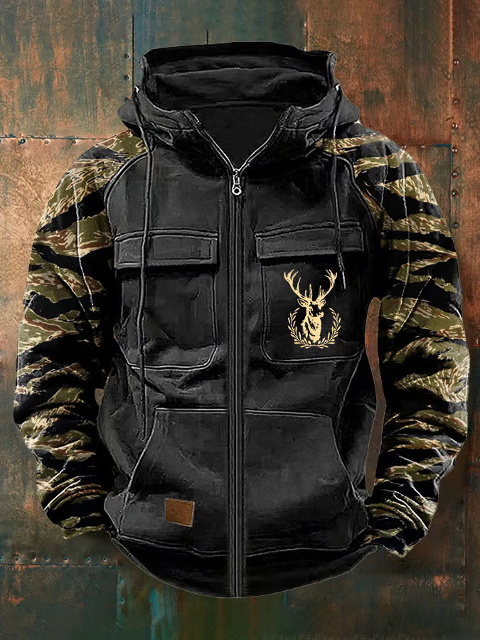 Neil | Clean Multi-Pocket Zip Hoodie