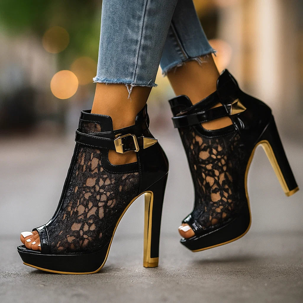 Isabella l Lace Heels