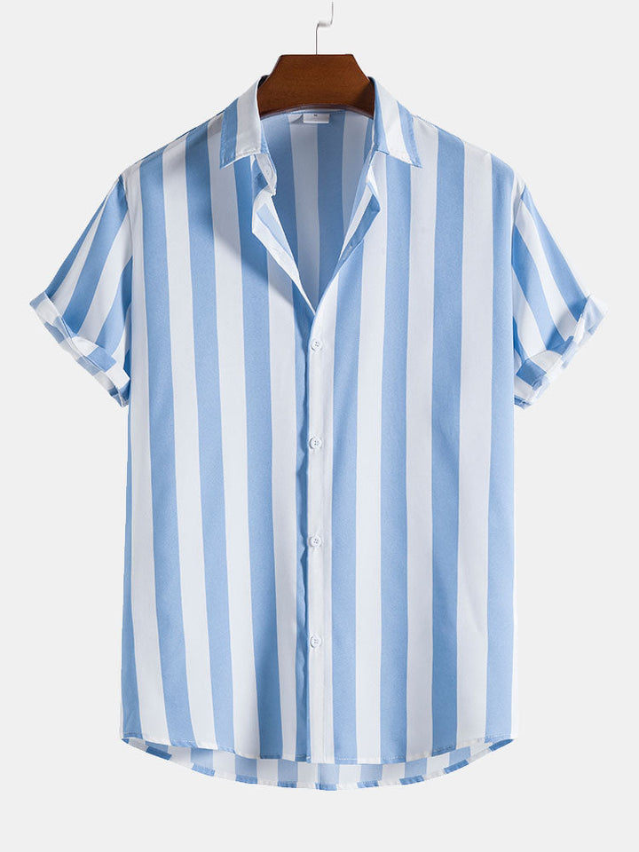 Brede Strepen Print Shirts & Zwemshorts